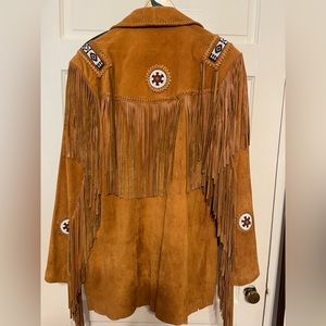Size 44 Scully fringed leather jacket.
